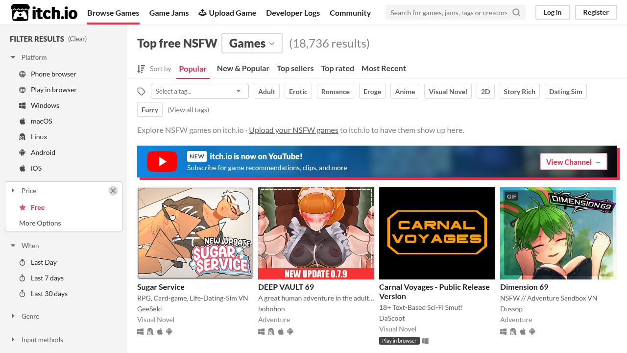 Itch.io NSFW
